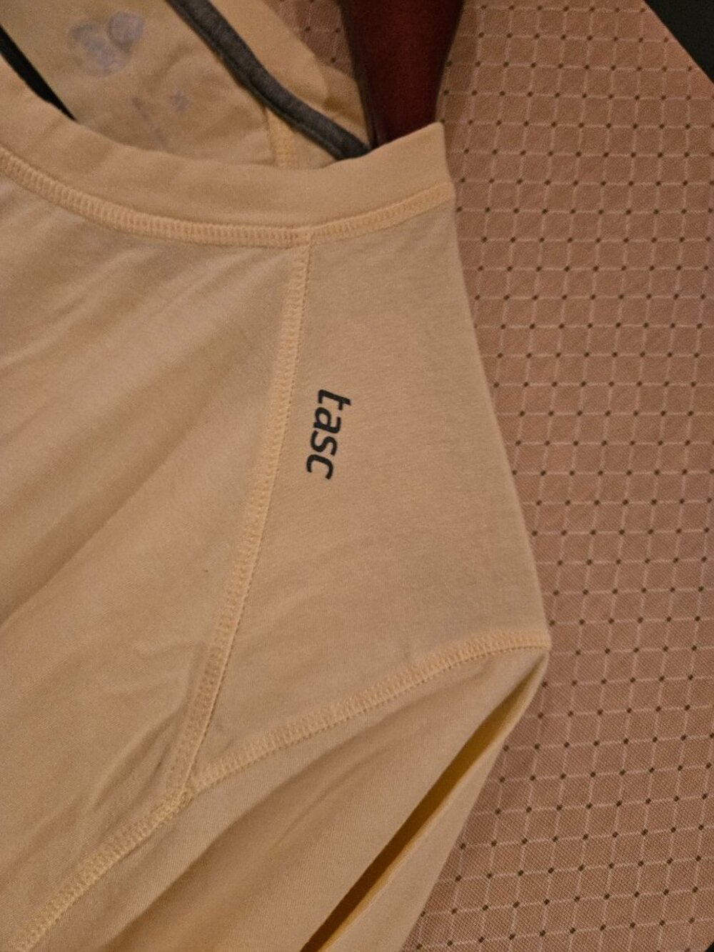tasc Performance Bamboo Light Yellow Crew T-Shirt - Size XL - Picture 4 of 5